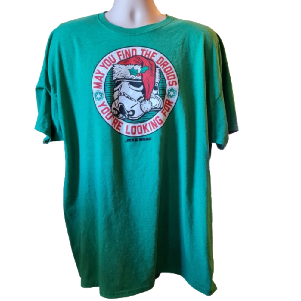 5/$15 Star Wars Men's Ugly Christmas Tee Shirt, used, 2XL